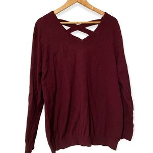 Maroon fancy back sweater
